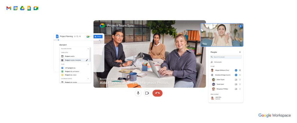 Equipe usando Google Workspace